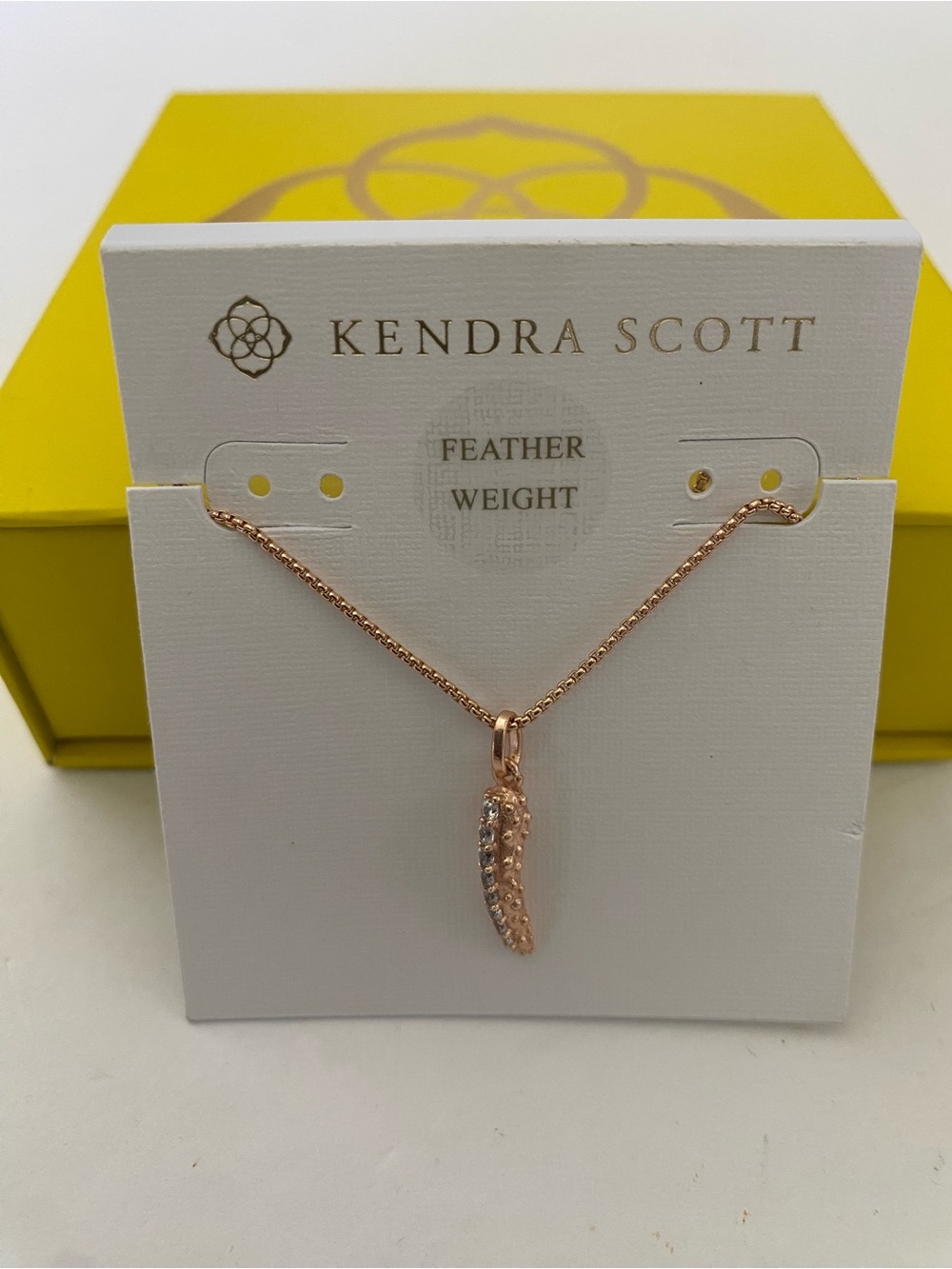 Kendra Scott Stormie Pendant with Sparkling Crystals in Rose Gold Chain Necklace